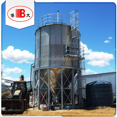 qualità  Bulk Grain Storage Silo Bin Corn / Wheat Galvanized Steel Silo, Grain Storage Steel Hot Galvanized Steel Plate Used, Used CN; ZIBO, SHANDONG fabbrica